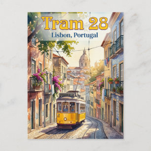 Carte Postale Tram 28, Lisbonne Portugal