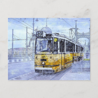 Carte Postale Tram Budapest, Hongrie