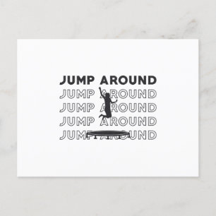 Carte Postale Trampoline Jump Autour De Gymnaste Trampolining Ca