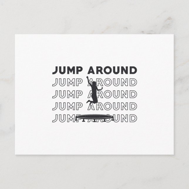 Carte Postale Trampoline Jump Autour De Gymnaste Trampolining Ca (Devant)