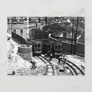 Carte Postale Trams 723 et 728 de Lisbonne des années 1950