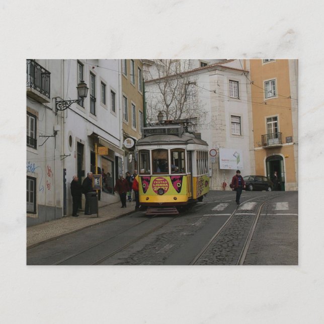 Carte Postale Tramway à Lisbonne (Devant)