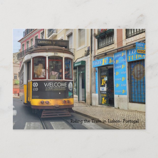 Carte Postale Tramway à Lisbonne Portugal (Devant)