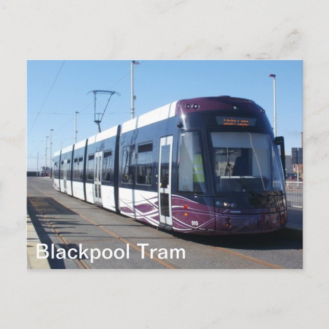 Carte Postale Tramway Blackpool (Devant)