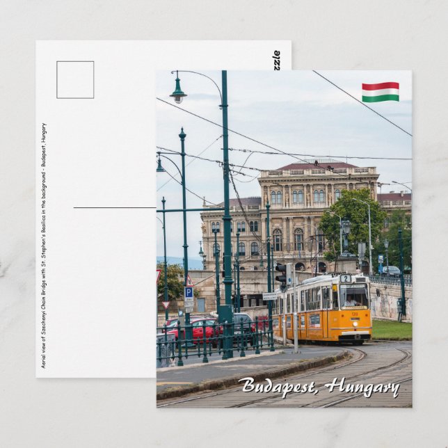Carte Postale Tramway célèbre deux à Budapest, Hongrie (Devant / Derrière)