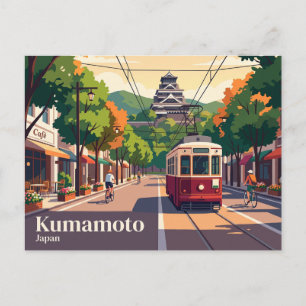 Carte Postale Tramway de Kumamoto Japon