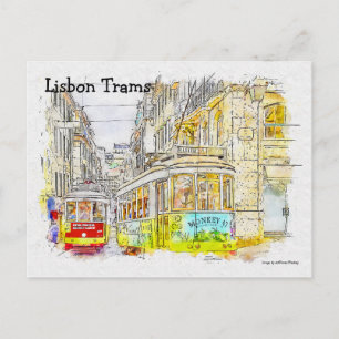 Carte Postale Tramway de Lisbonne