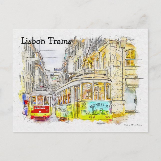 Carte Postale Tramway de Lisbonne (Devant)