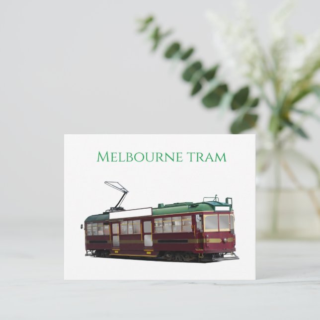 Carte Postale tramway de Melbourne (Debout devant)