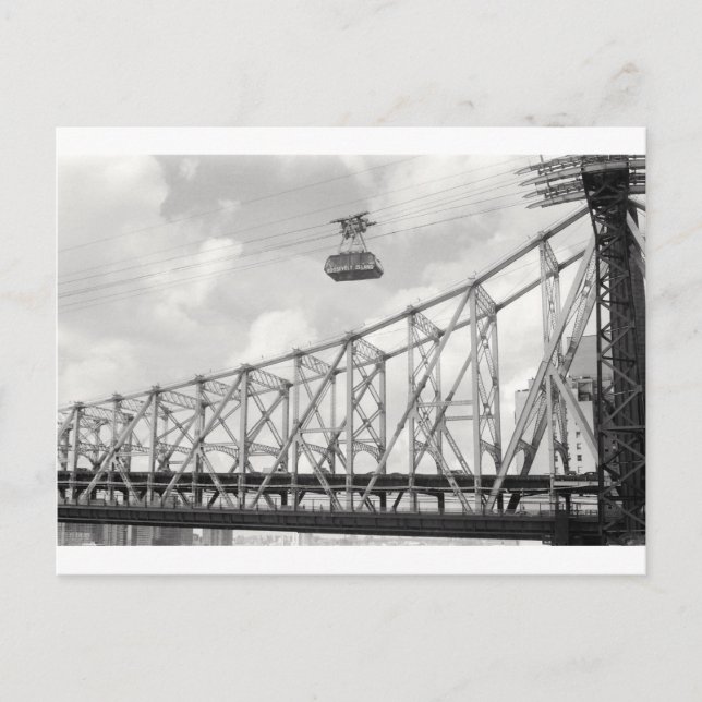 Carte Postale Tramway de Roosevelt Island, New York, photo analo (Devant)