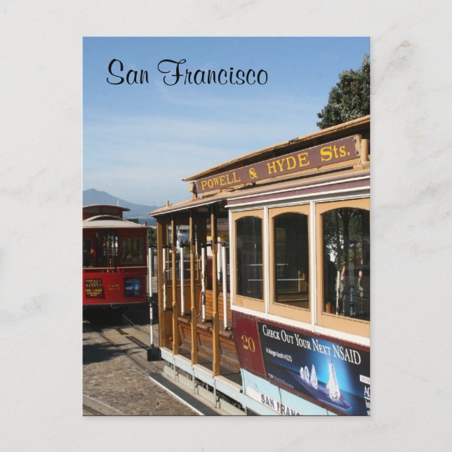 Carte Postale tramway de san francisco (Devant)
