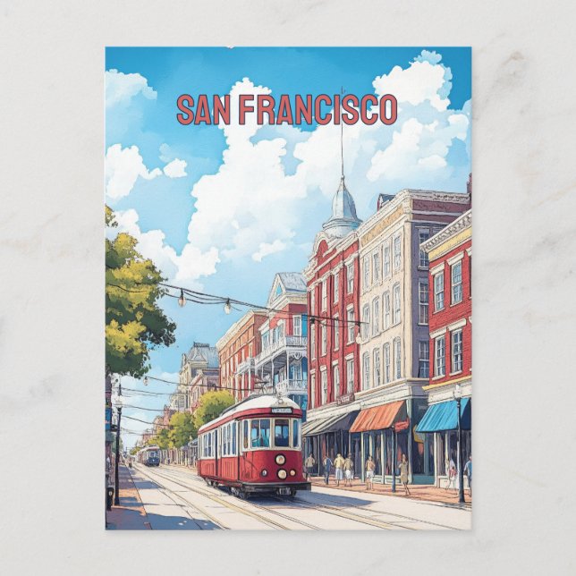 Carte Postale Tramway de San Francisco (Devant)