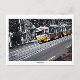 Carte Postale Tramway jaune à Budapest