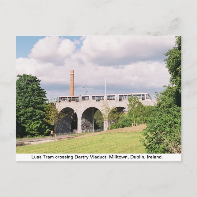 Carte Postale Tramway Luas, Viaduc Dartry, Milltown Dublin (Devant)