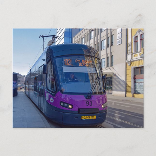 Carte Postale Tramway Street Car Roumanie Poste (Devant)