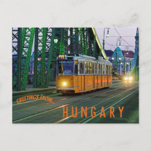 Carte Postale Tramway Sur Le Pont Budapest Hongrie