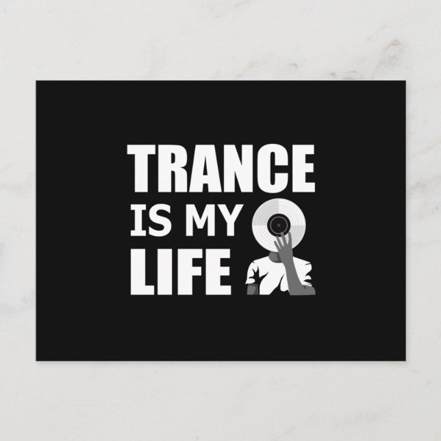Carte Postale Trance Techno Music Rave DJ House Dance Idée cadea (Devant)