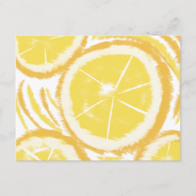 Carte Postale Tranche de citron vert abstrait Tie Dye (Devant)