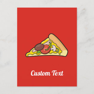 Carte postale tranche de pizza