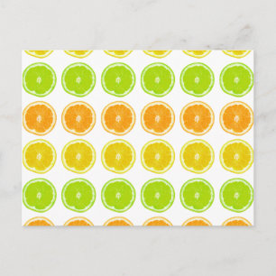 Carte Postale Tranches à points de citron vert, orange et citron