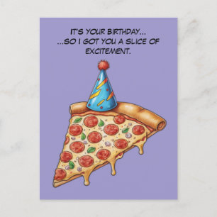 Carte Postale Tranches d'anniversaire avec humour sec