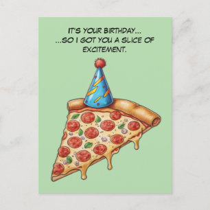 Carte Postale Tranches d'anniversaire avec humour sec