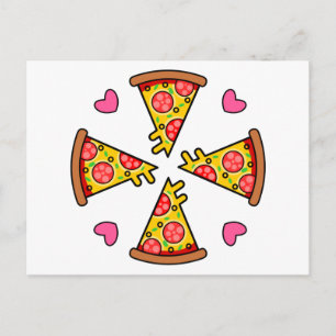Carte Postale Tranches de pizza délicieuses Mandara