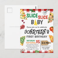 Tranches Tranches Bébé Fête Pizza 1er Anniversaire