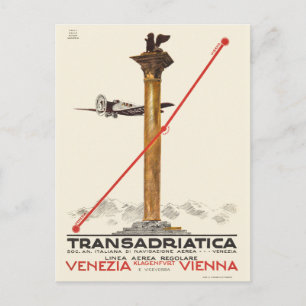 Carte Postale Transadriatica Italy Vintage Poster 1925