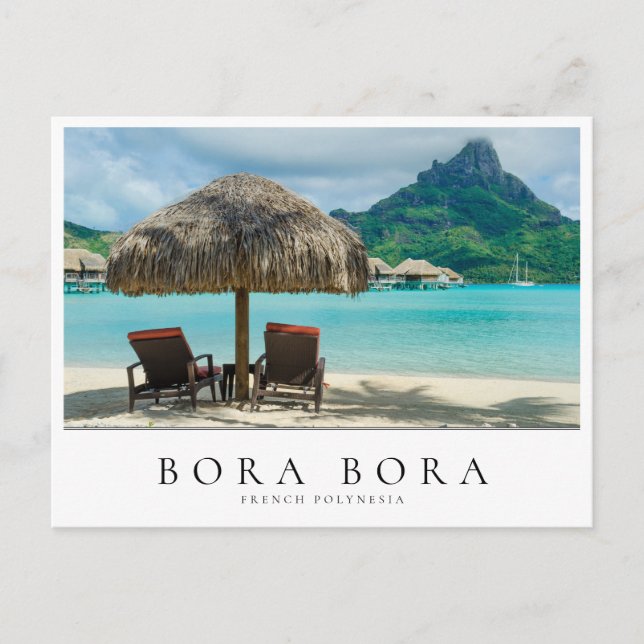 Carte Postale Transats Bora Bora, Polynésie (Devant)