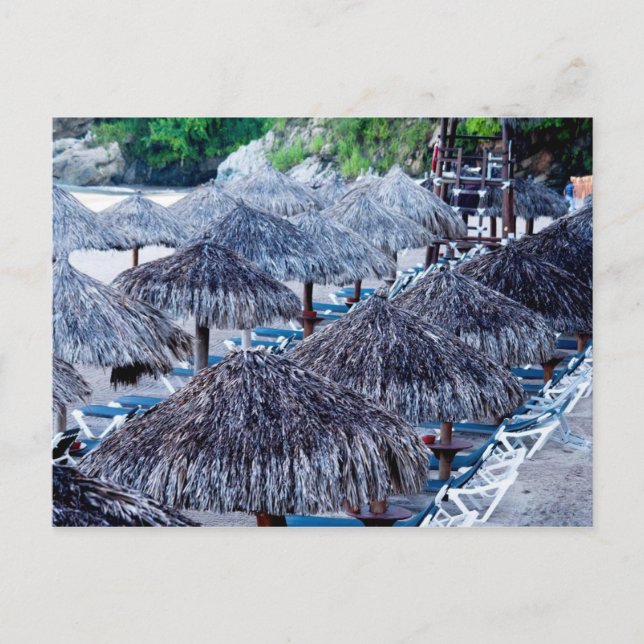 Carte Postale Transats Et Abris De Plage (Devant)
