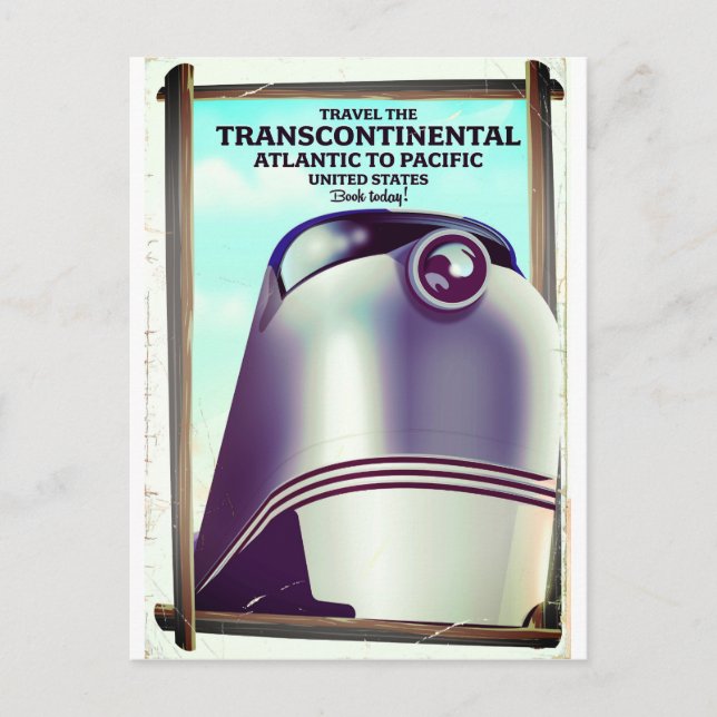 Carte Postale Transcontinental Railroad USA. (Devant)