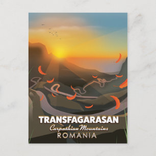 Carte Postale Transfagarasan, Montagnes des Carpates, route de R