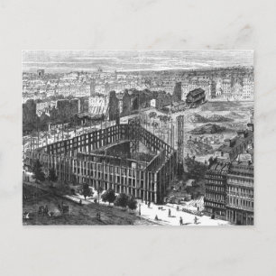 Carte Postale Transformation de Paris : Bâtiment en 1861