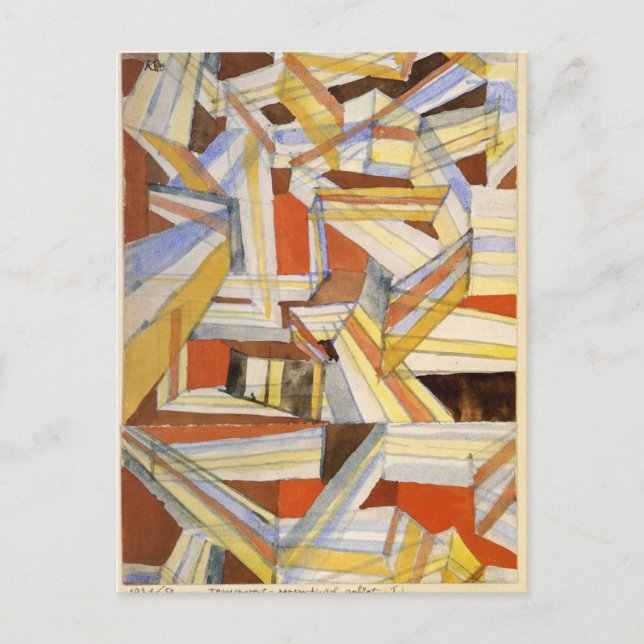 Carte Postale Transparent en perspective Réalisé par Paul Klee (Devant)