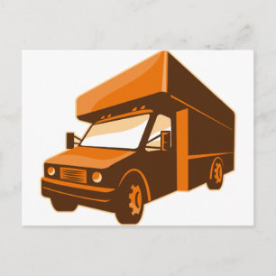 Carte Postale transport camion livraison van retro