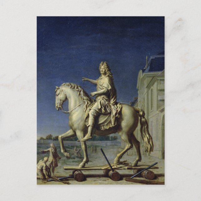 Carte Postale Transport de la statue équestre de Louis (Devant)
