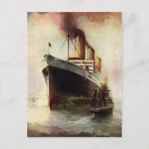 Carte Postale Transport Vintage voyage Bateau de croisière en me