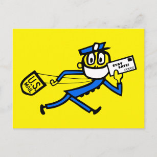 Carte Postale Transporteur de courrier sécurisé