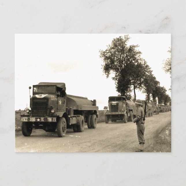 Carte Postale Transports Camions Normandie 1944 (Devant)