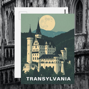 Carte Postale Transylvanie Roumanie Château Rétro Gothique Vinta