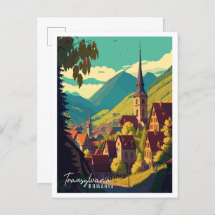 Carte Postale Transylvanie Roumanie illustration de voyage vinta