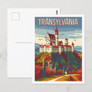 Carte Postale Transylvanie Roumanie Vintage célèbre lieu de voya