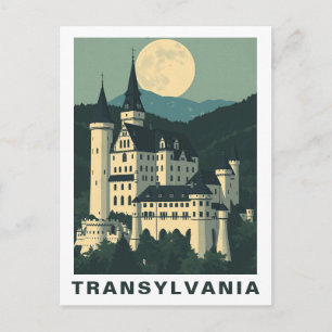Carte Postale Transylvanie Vintage Roumanie Château Voyage Gothi