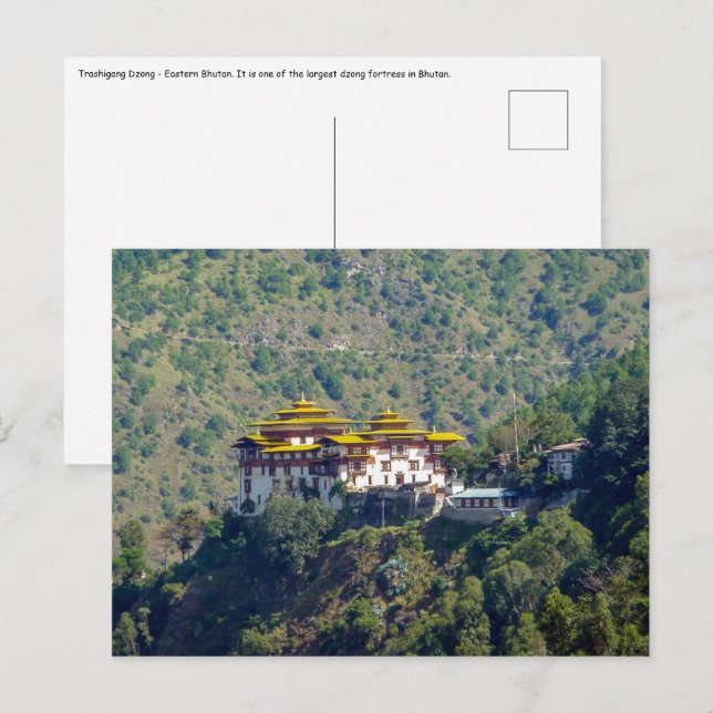 Carte Postale Trashigang Dzong - Est du Bhoutan (Devant / Derrière)