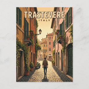 Carte Postale Trastevere Italie