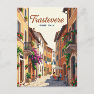 Carte Postale Trastevere Italie