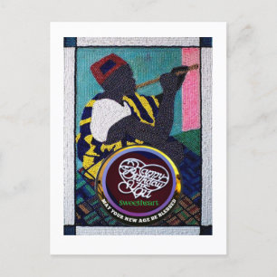 Carte Postale Travail de perles et découpes au travail du bois 1