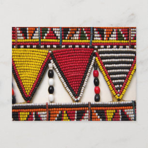 Carte Postale Travail de perles tribal Maasai