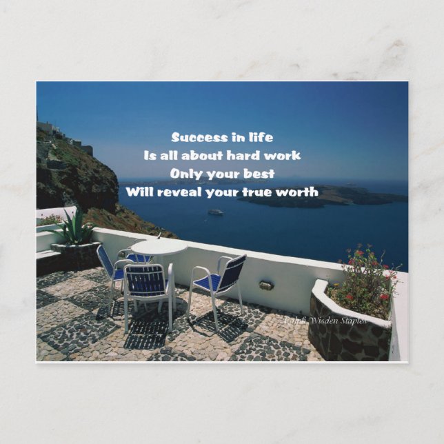 Carte Postale Travail dur (Devant)